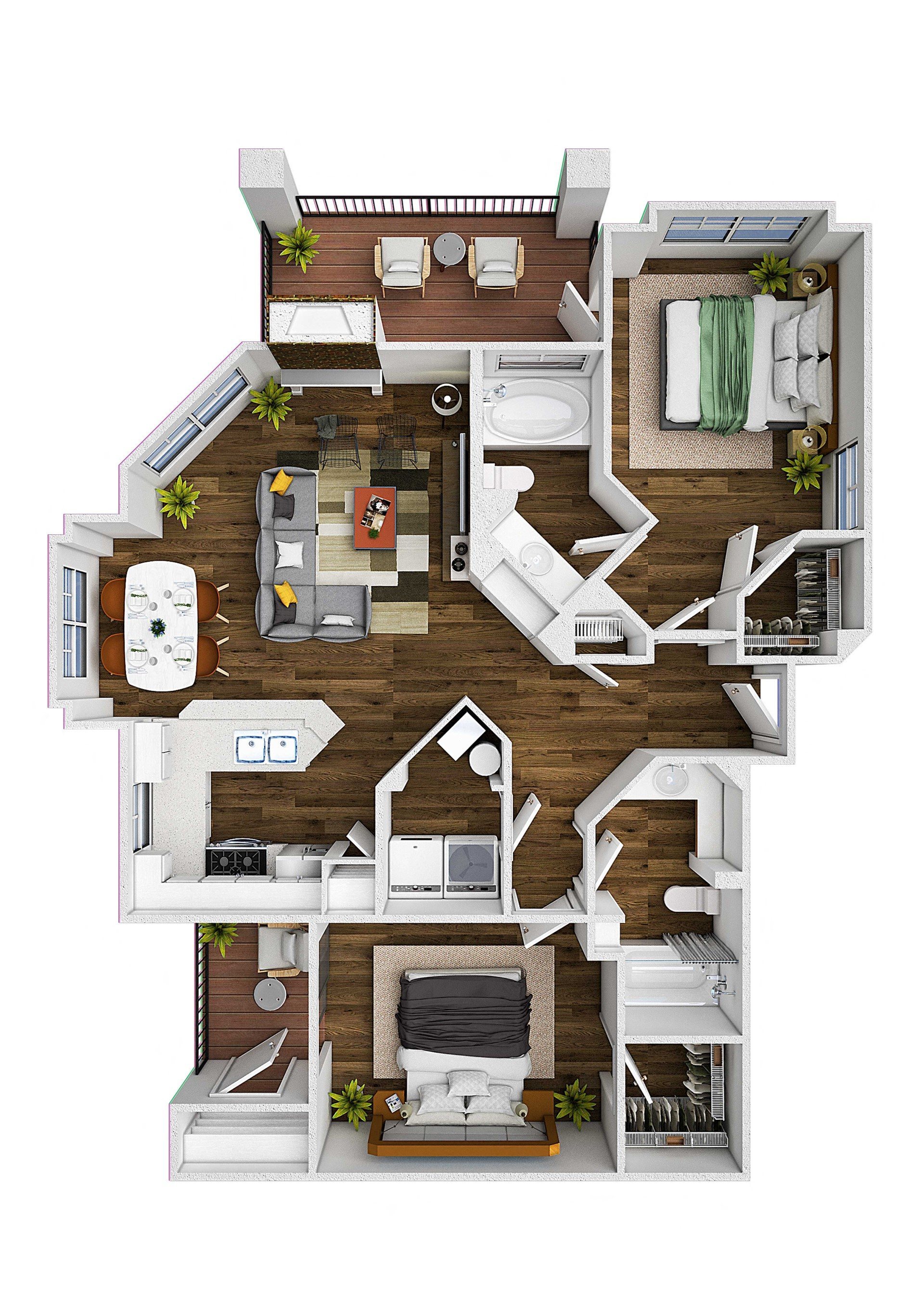 Timberline with Detached Garage floor plan